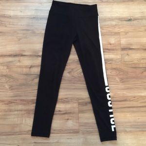 Justice leggings GiRLs size 10 black and white